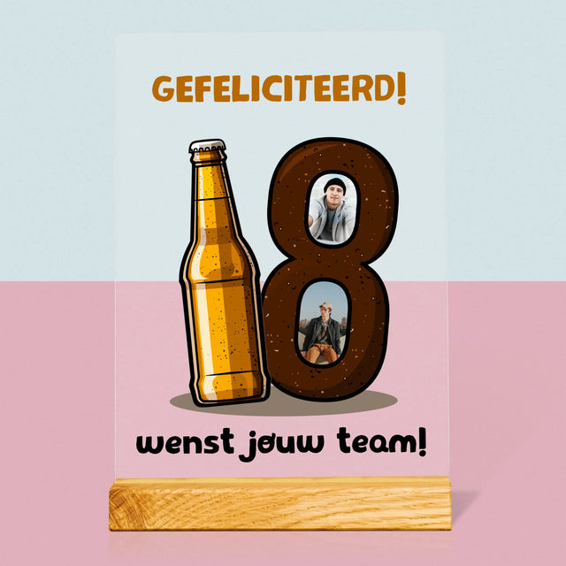 Fotocollage: 18 Pintje - Afdruk Op Acrylglas (Verticaal)