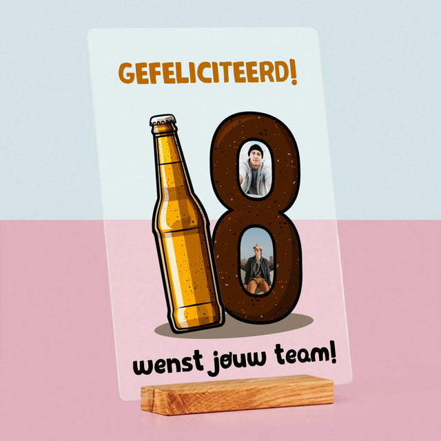 Fotocollage: 18 Pintje - Afdruk Op Acrylglas (Verticaal)