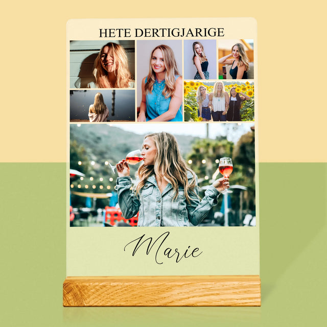 Fotocollage: Hete Dertigjarige - Afdruk Op Acrylglas (Verticaal)