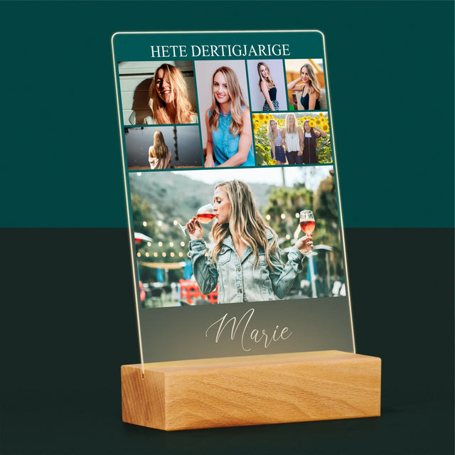 Fotocollage: Hete Dertigjarige - Afdruk Op Acrylglas (Verticaal)