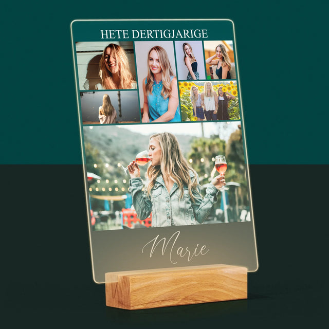 Fotocollage: Hete Dertigjarige - Afdruk Op Acrylglas (Verticaal)