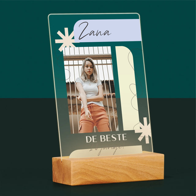 Foto En Handtekening: De Beste 18-Jarige - Afdruk Op Acrylglas (Verticaal)