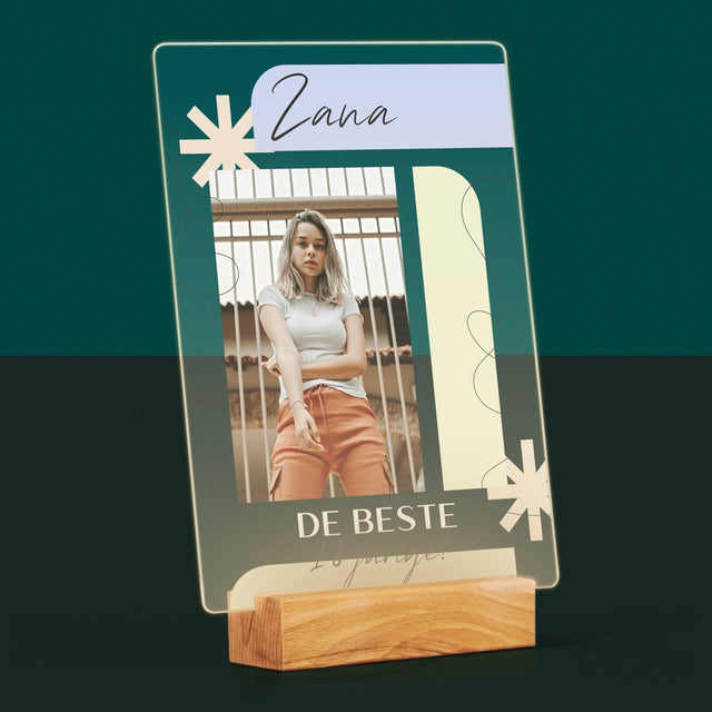 Foto En Handtekening: De Beste 18-Jarige - Afdruk Op Acrylglas (Verticaal)