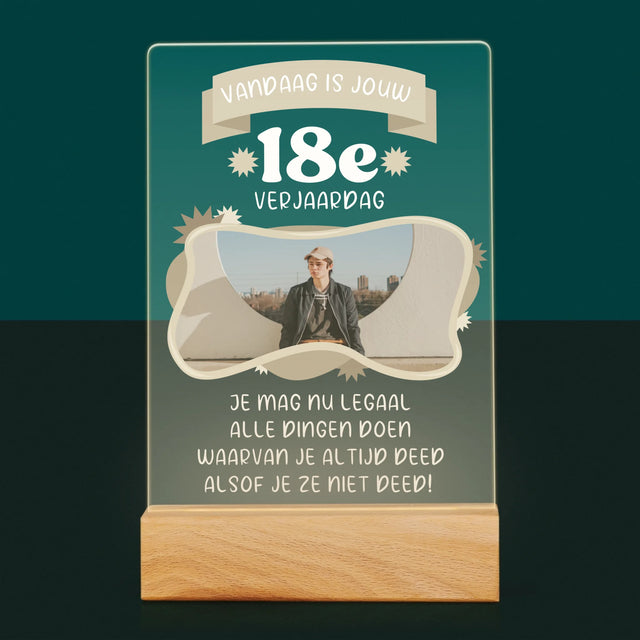 Foto En Handtekening: Legale Verjaardag - Afdruk Op Acrylglas (Verticaal)