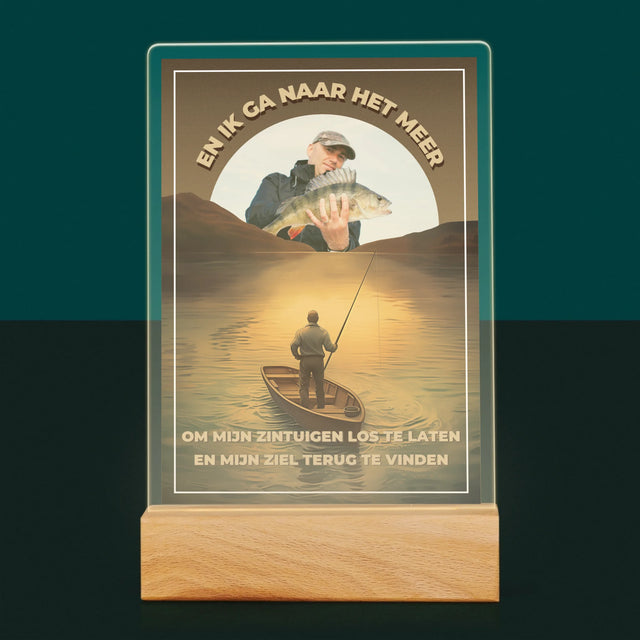 Foto En Handtekening: En Ik Ga Naar Het Meer - Afdruk Op Acrylglas (Verticaal)