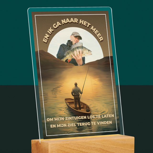 Foto En Handtekening: En Ik Ga Naar Het Meer - Afdruk Op Acrylglas (Verticaal)