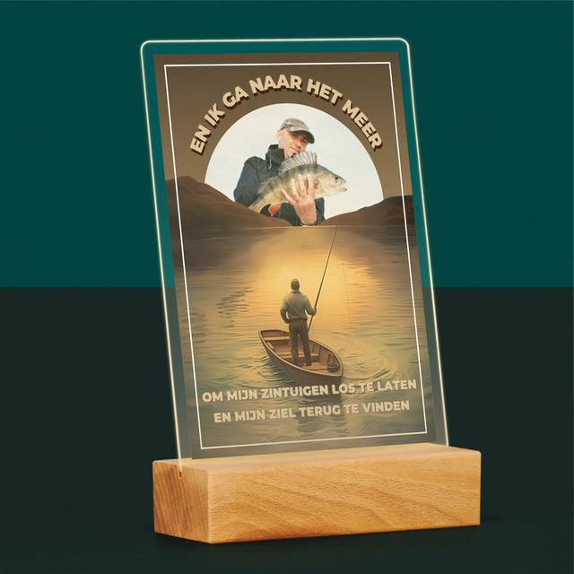 Foto En Handtekening: En Ik Ga Naar Het Meer - Afdruk Op Acrylglas (Verticaal)