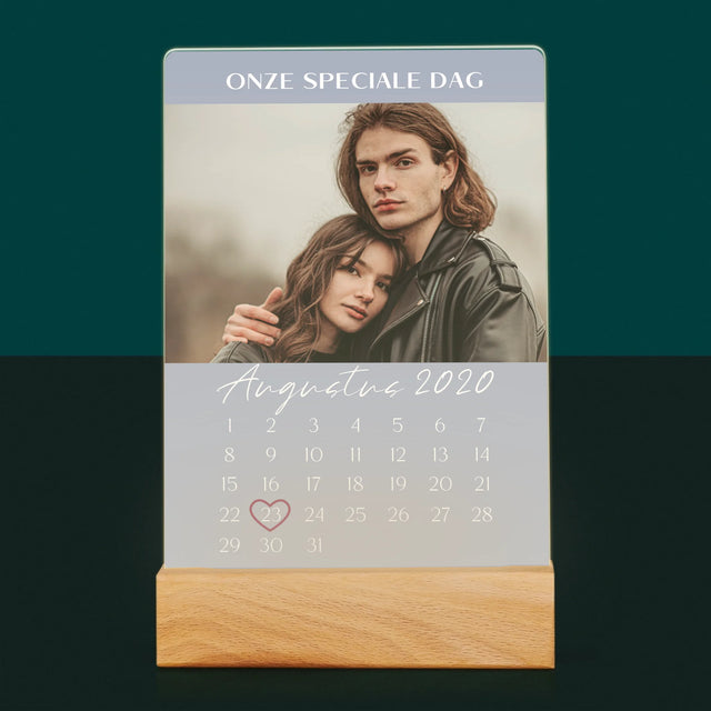 Foto En Handtekening: Onze Speciale Dag - Afdruk Op Acrylglas (Verticaal)