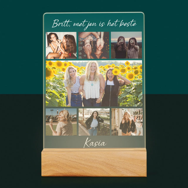 Fotocollage: Beste Vriendin - Afdruk Op Acrylglas (Verticaal)