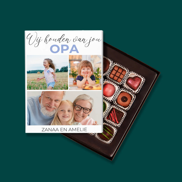 Fotocollage: Opa Wij Houden Van Jou - Pralines