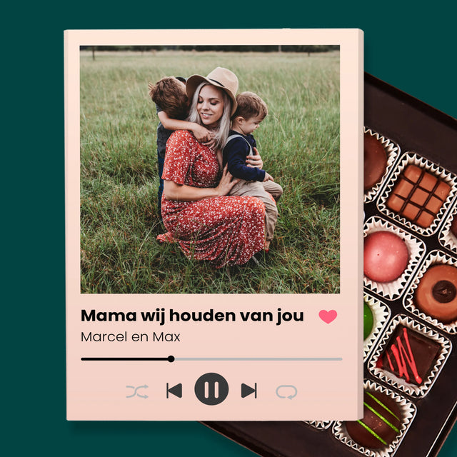 Foto En Handtekening: Mama Wij Houden Van Jou - Pralines