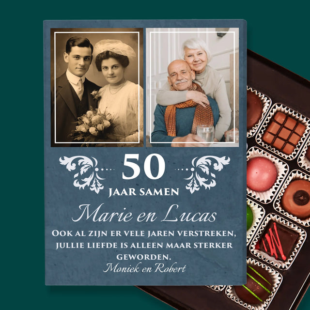 Fotocollage: Jarenlang Samen - Pralines