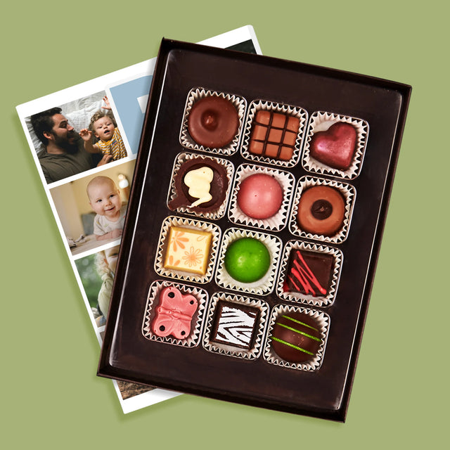 Fotocollage: Tekst Papa - Pralines