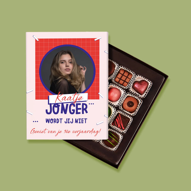 Foto En Handtekening: Jonger Wordt Jij Niet - Pralines