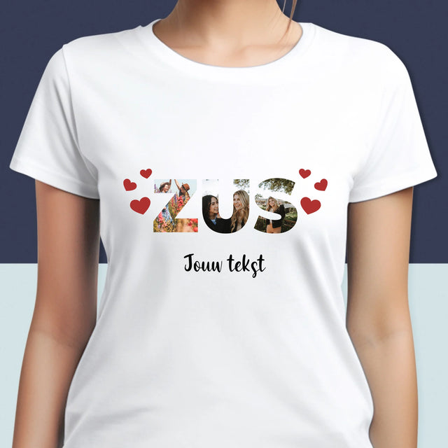 Woord Van Foto'S: Zus - T-Shirt Voor Dames