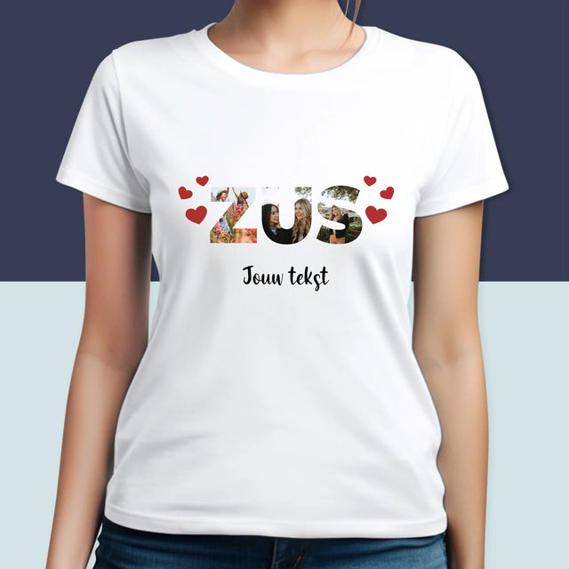 Woord Van Foto'S: Zus - T-Shirt Voor Dames