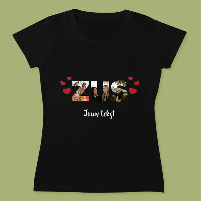Woord Van Foto'S: Zus - T-Shirt Voor Dames