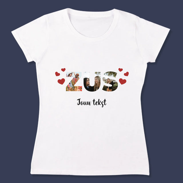 Woord Van Foto'S: Zus - T-Shirt Voor Dames
