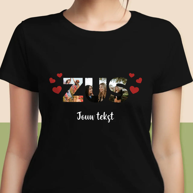 Woord Van Foto'S: Zus - T-Shirt Voor Dames