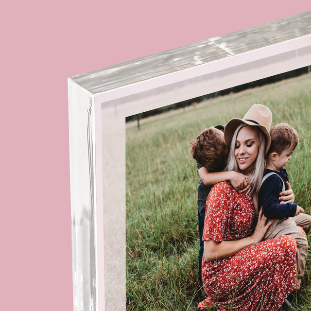 Foto En Handtekening: Mama Wij Houden Van Jou - Acryl Blok