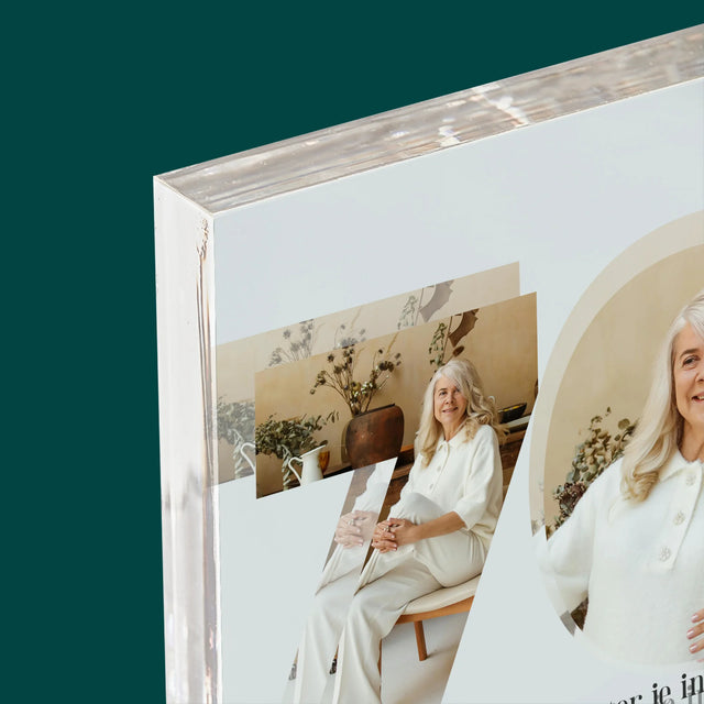 Woord Van Foto'S: 70E Verjaardag - Acryl Blok