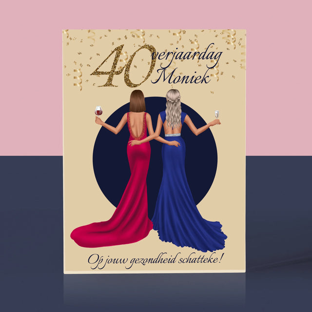 Karakter Schepper: 40E Verjaardag, Vriendin - Acryl Blok