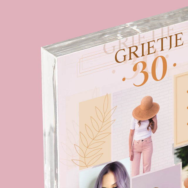 Fotocollage: Dit Is Jouw Dag - Acryl Blok