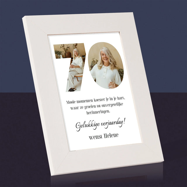 Woord Van Foto'S: 70E Verjaardag - Fotokader (Horziontaal)