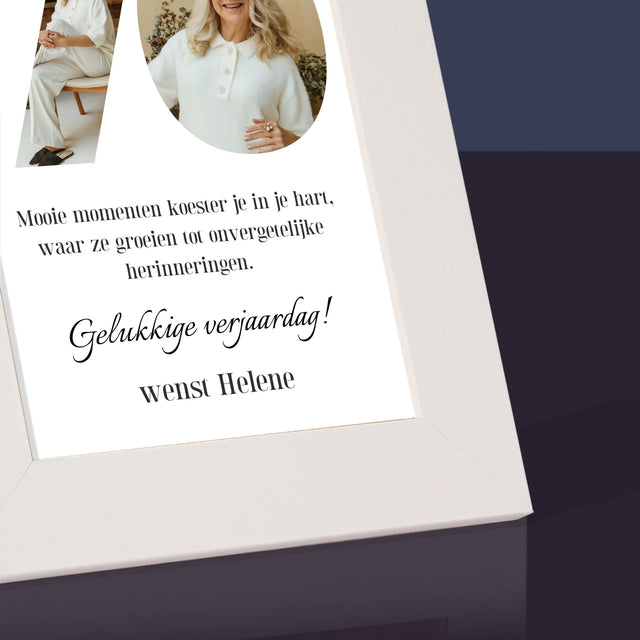 Woord Van Foto'S: 70E Verjaardag - Fotokader (Horziontaal)