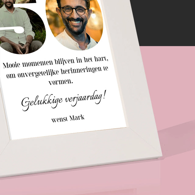 Woord Van Foto'S: 50E Verjaardag - Fotokader (Horziontaal)