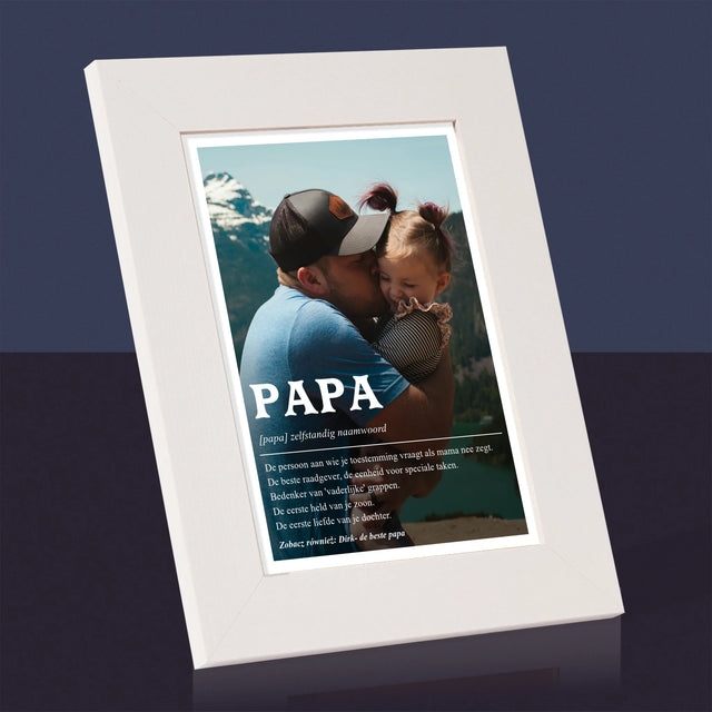 Foto En Handtekening: Definitie Papa - Fotokader (Horziontaal)