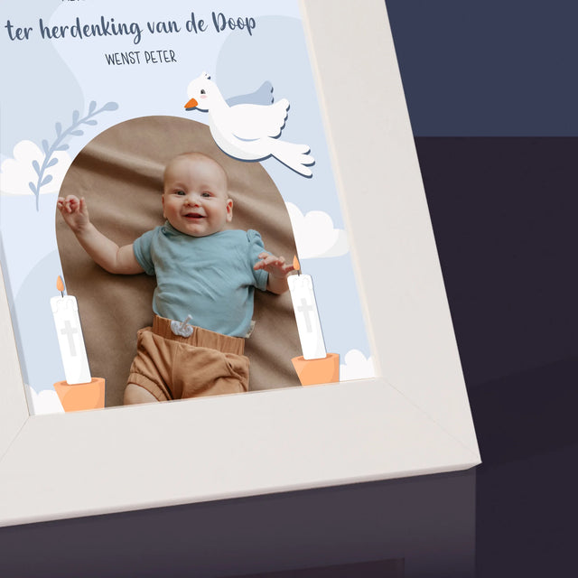 Foto En Handtekening: Wensen, Ter Herdenking Van De Doop - Fotokader (Horziontaal)