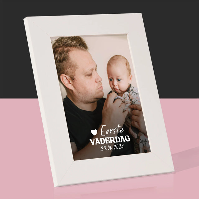 Foto En Handtekening: Eerste Vaderdag - Fotokader (Horziontaal)
