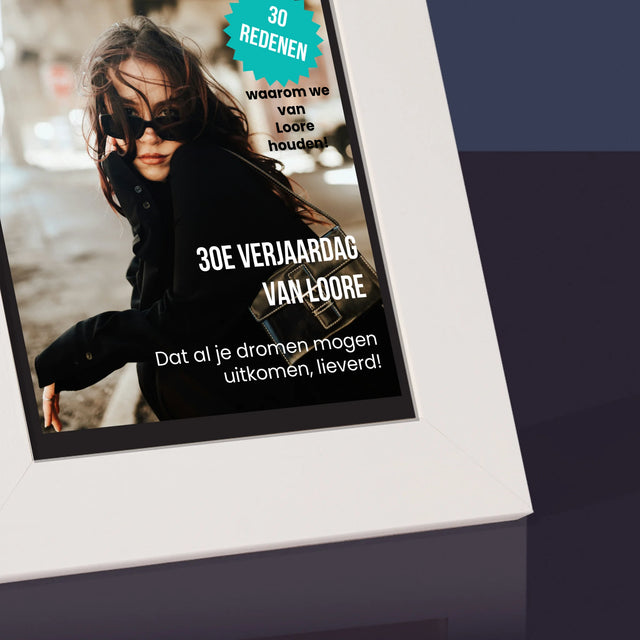 Omslag Van Tijdschrift: Gelukkige 30 - Fotokader (Horziontaal)