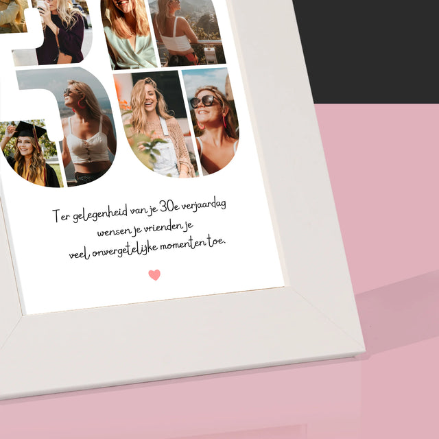 Fotocollage: 30E Verjaardag Wensen - Fotokader (Horziontaal)