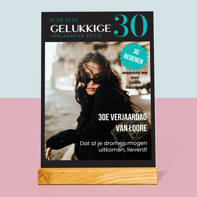 Omslag Van Tijdschrift: Gelukkige 30 - Afdruk Op Acrylglas (Verticaal)