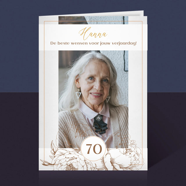 Foto En Handtekening: 70E Verjaardag - Wenskaart
