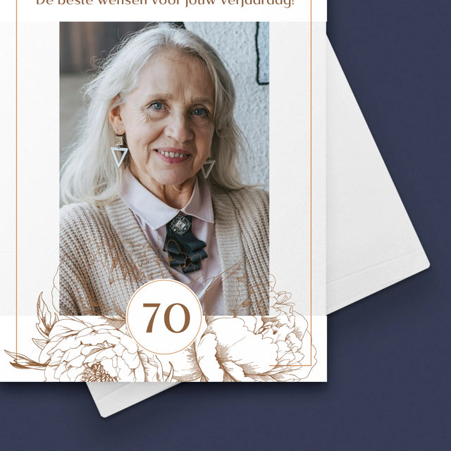 Foto En Handtekening: 70E Verjaardag - Wenskaart
