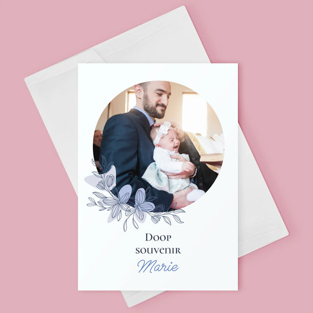 Foto En Handtekening: Doop Souvenir - Wenskaart