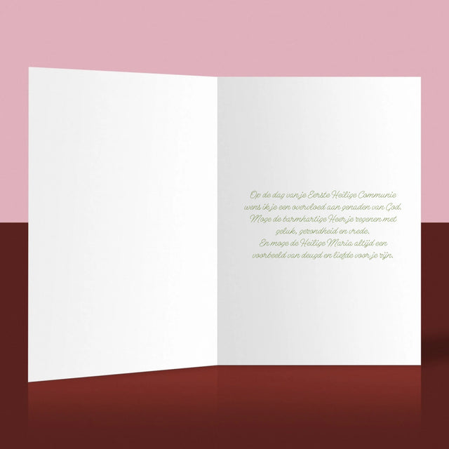 Foto En Handtekening: Souvenir Eerste Heilige Communie, Margrieten - Wenskaart