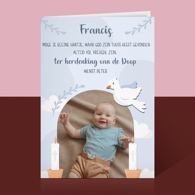 Foto En Handtekening: Wensen, Ter Herdenking Van De Doop - Wenskaart