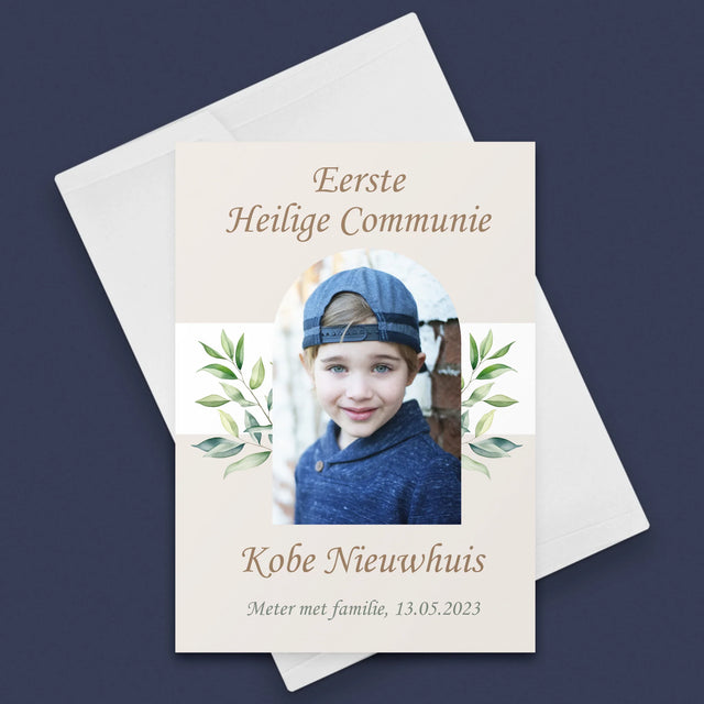 Foto En Handtekening: Eerste Heilige Communie - Wenskaart