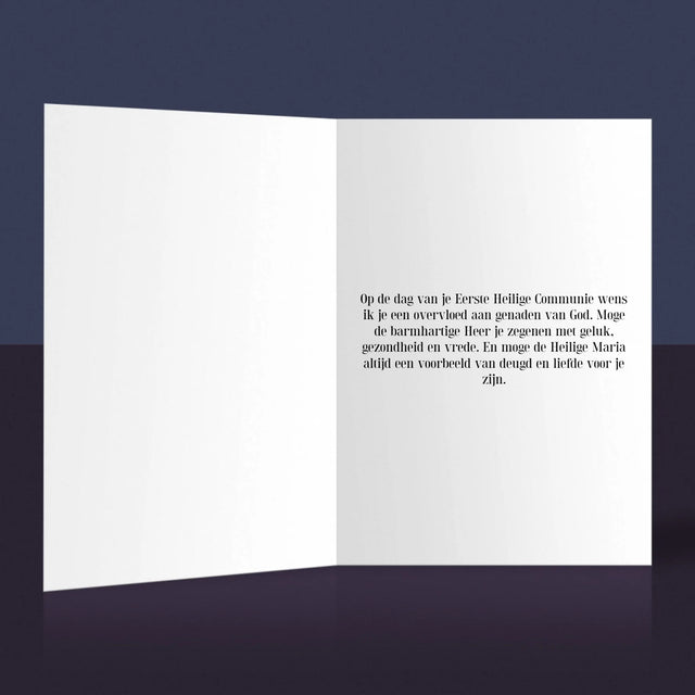 Foto En Handtekening: Op De Dag Van I Heilige Communie - Wenskaart