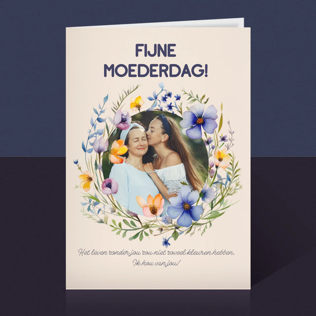 Foto En Handtekening: Fijne Moederdag - Wenskaart