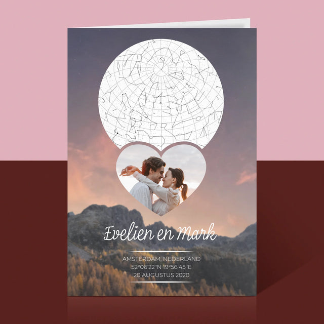 Starrenkaart: Verliefden Op De Bergen - Wenskaart