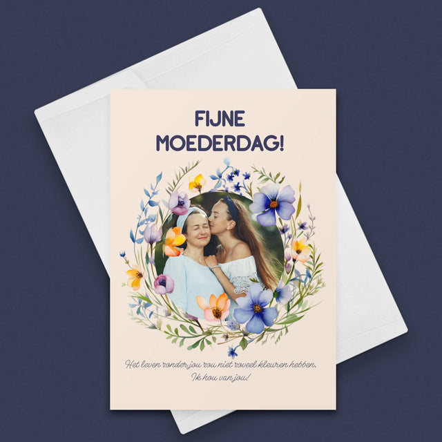 Foto En Handtekening: Fijne Moederdag - Wenskaart
