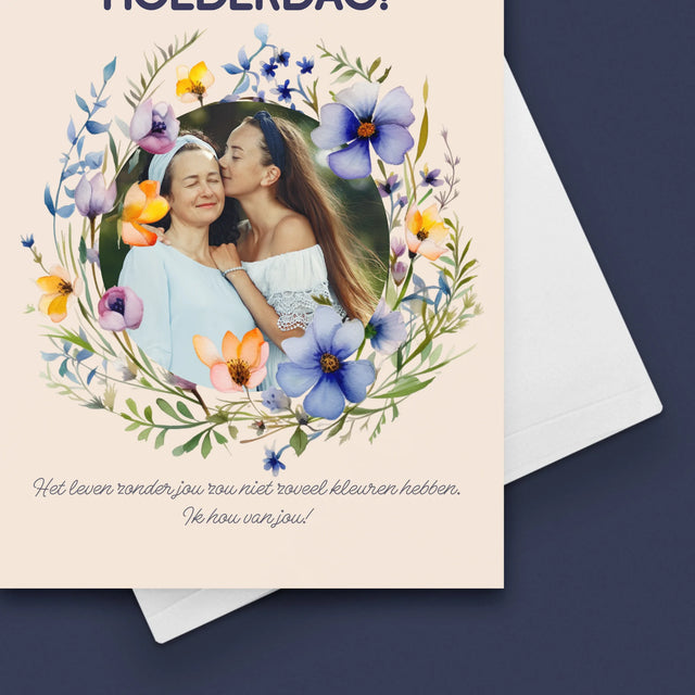 Foto En Handtekening: Fijne Moederdag - Wenskaart