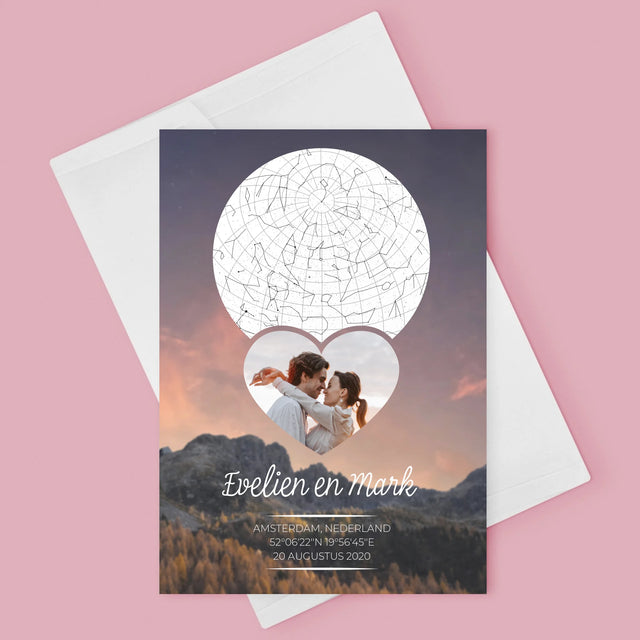 Starrenkaart: Verliefden Op De Bergen - Wenskaart