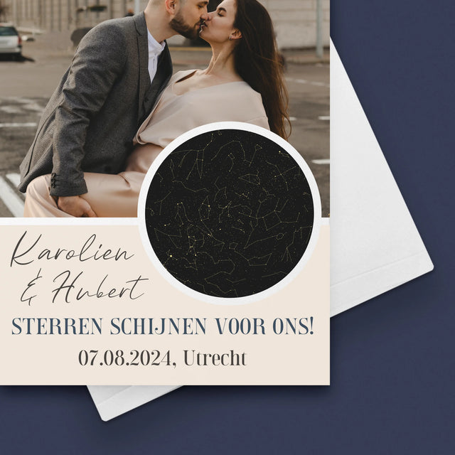 Starrenkaart: Sterren Schijnen Voor Ons - Wenskaart