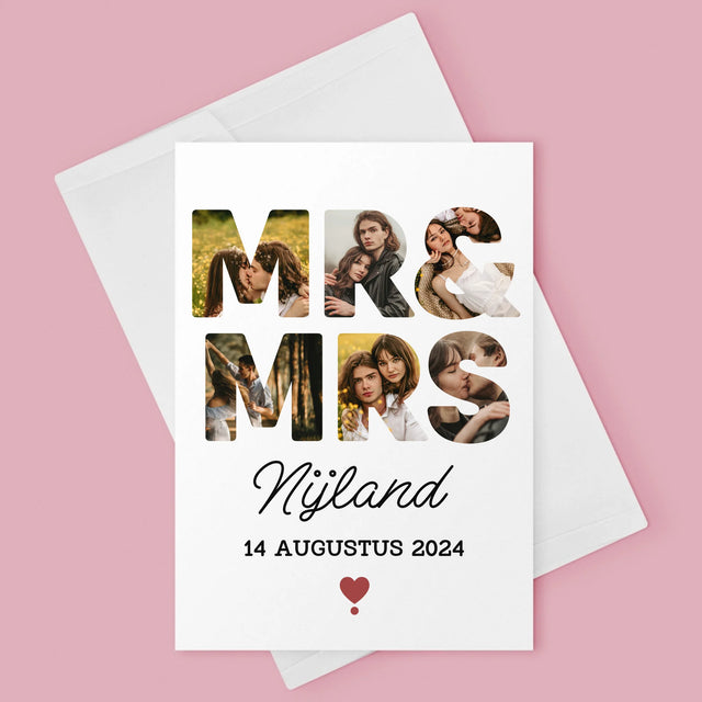 Woord Van Foto'S: Mr&Mrs - Wenskaart